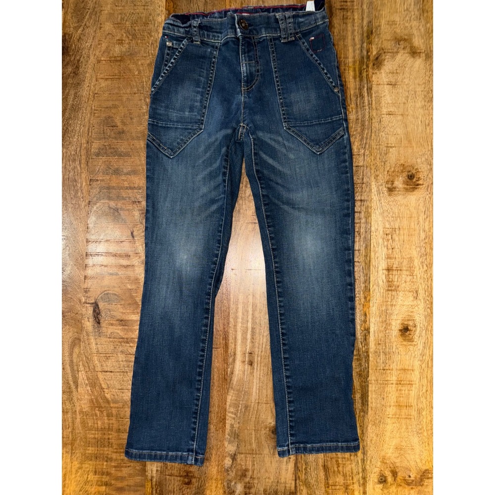 Tommy Hilfiger Size 8 Slim Straight Jeans Dark Wash Stretch Denim
